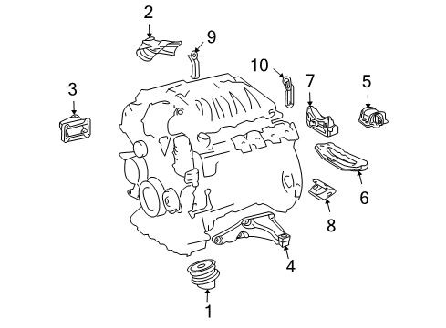 2004 Mercedes-Benz SL500 Engine & Trans Mounting