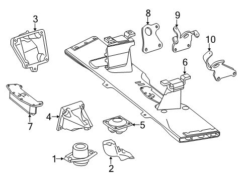 2015 Mercedes-Benz GL350 Engine & Trans Mounting