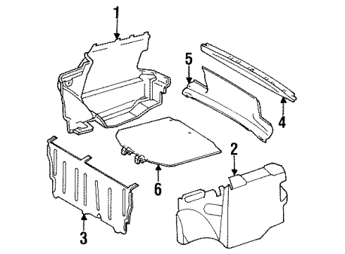 1987 Mercedes-Benz 300SDL Trunk Trim