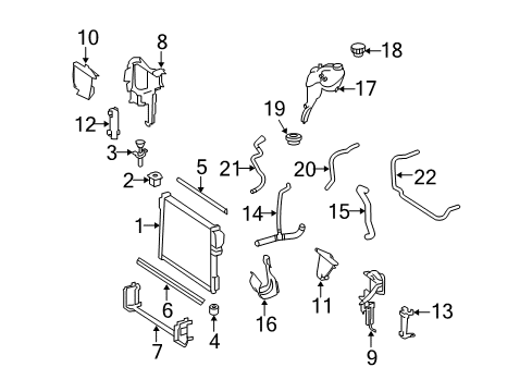 2009 Mercedes-Benz CL550 Radiator & Components