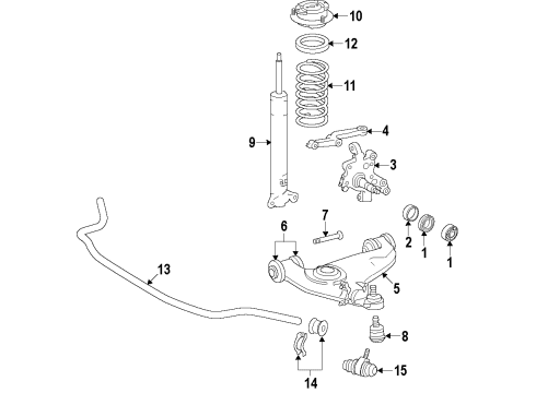 1995 Mercedes-Benz E320 Front Suspension, Control Arm, Stabilizer Bar Diagram 3