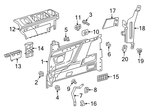 2022 Mercedes-Benz Metris Interior Trim - Side Panel Diagram 5