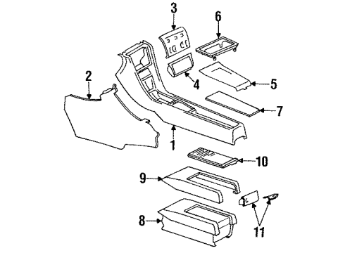 Side Cover Diagram for 124-680-07-68-7145