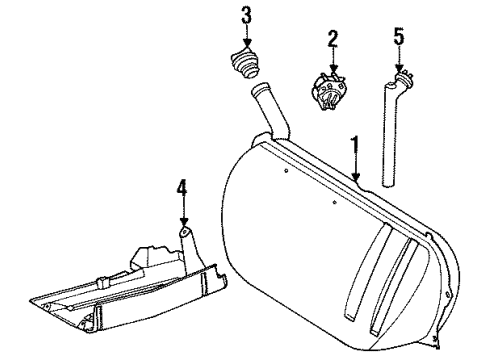 1987 Mercedes-Benz 260E Fuel System Components