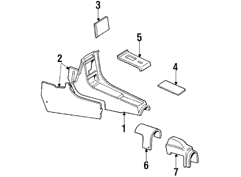 1987 Mercedes-Benz 560SL Center Console