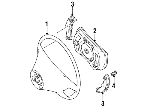 Steering Wheel Diagram for 170-460-34-03-9C67