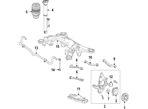 2018 Mercedes-Benz E63 AMG S Rear Suspension, Control Arm Diagram 2