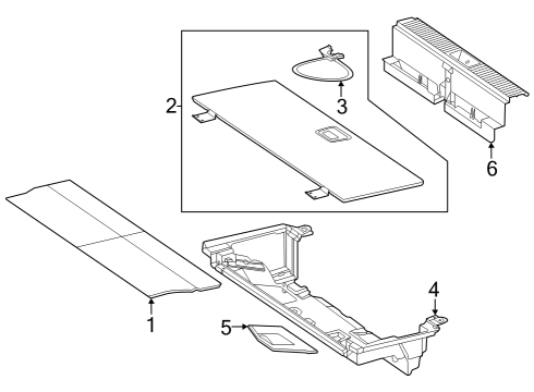 2024 Mercedes-Benz EQS 450+ SUV Interior Trim - Rear Body Diagram 1