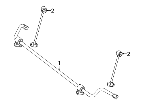 2020 Mercedes-Benz C63 AMG Rear Suspension, Control Arm Diagram 2