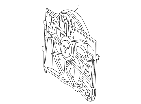 2006 Mercedes-Benz SLK55 AMG Cooling System, Radiator, Water Pump, Cooling Fan Diagram 1