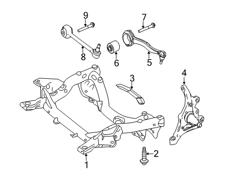 2020 Mercedes-Benz SLC300 Front Suspension, Control Arm Diagram 1