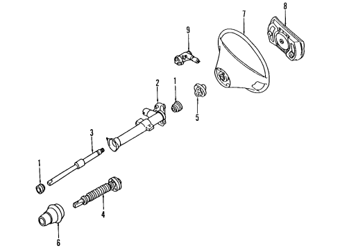 1987 Mercedes-Benz 260E Steering Column & Wheel, Steering Gear & Linkage