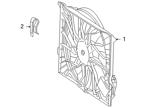 2013 Mercedes-Benz S600 Cooling System, Radiator, Water Pump, Cooling Fan Diagram 1