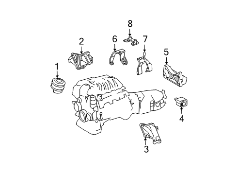 2003 Mercedes-Benz S600 Engine & Trans Mounting