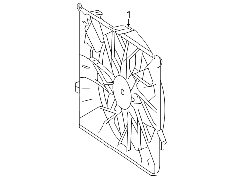2010 Mercedes-Benz GLK350 Cooling System, Radiator, Water Pump, Cooling Fan Diagram 1