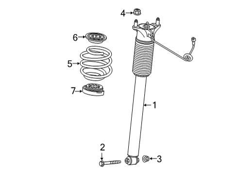 2022 Mercedes-Benz GLB250 Shocks & Components - Rear Diagram 2