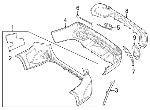 2023 Mercedes-Benz GLC300 Bumper & Components - Rear Diagram 5