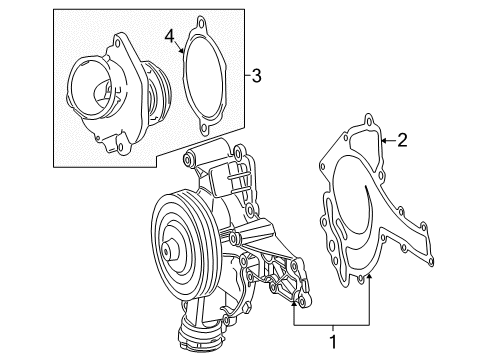 2010 Mercedes-Benz E550 Water Pump Diagram 1
