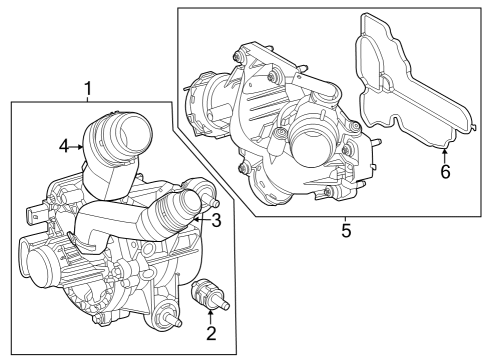 Water Pump Assembly Insulator Diagram for 000-998-17-06
