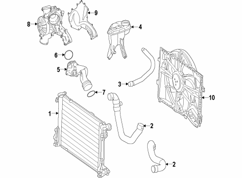 2012 Mercedes-Benz SLK55 AMG Cooling System, Radiator, Water Pump, Cooling Fan Diagram 2