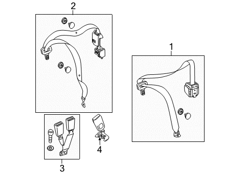 Lap & Shoulder Belt Diagram for 204-860-32-85-8P19