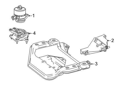 2020 Mercedes-Benz S560 Engine & Trans Mounting Diagram 3