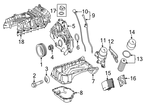 2014 Mercedes-Benz E550 Intake Manifold