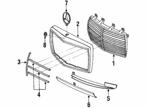 1985 Mercedes-Benz 300D Grille & Components