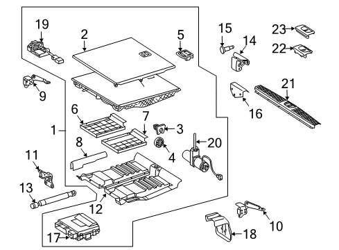 2006 Mercedes-Benz E55 AMG Interior Trim - Rear Body Diagram 1