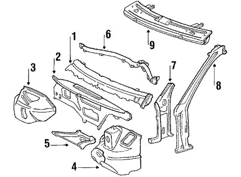 1993 Mercedes-Benz 190E Cowl