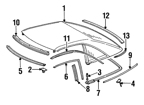 Front Molding Diagram for 129-795-01-23