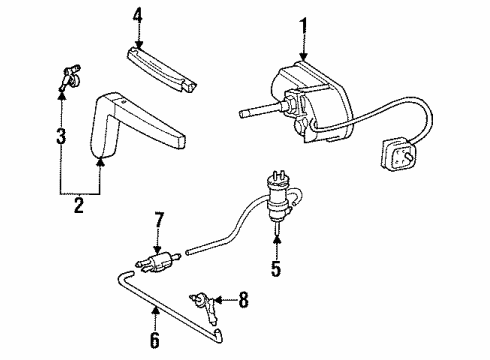 1993 Mercedes-Benz 190E Wiper & Washer Components