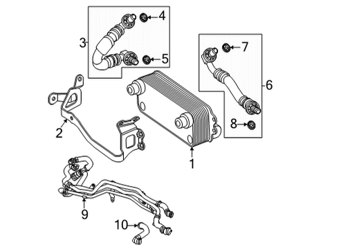 2022 Mercedes-Benz GLE63 AMG S Trans Oil Cooler Diagram 1