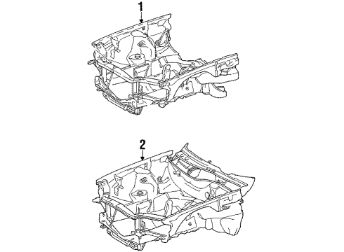 1987 Mercedes-Benz 300SDL Front Structural Components - Inner Structure