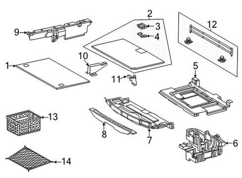 2020 Mercedes-Benz AMG GT 63 Interior Trim - Rear Body Diagram 1
