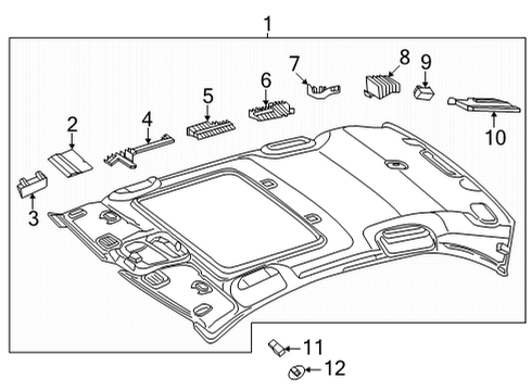 2022 Mercedes-Benz C300 Interior Trim - Roof Diagram 4