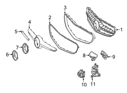 2020 Mercedes-Benz S560 Parking Aid Diagram 9