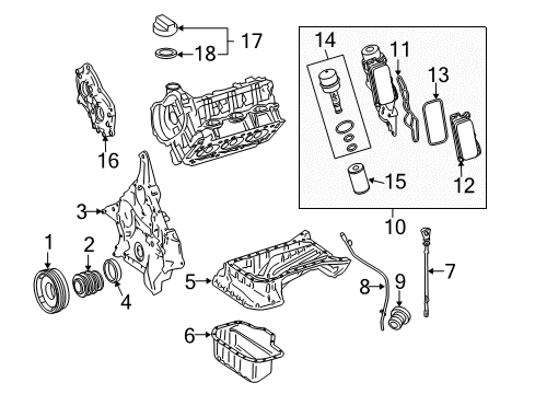 2009 Mercedes-Benz CL550 Engine Parts, Mounts, Cylinder Head & Valves, Camshaft & Timing, Variable Valve Timing, Oil Pan, Oil Pump, Crankshaft & Bearings, Pistons, Rings & Bearings