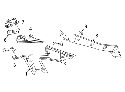 2019 Mercedes-Benz GLE63 AMG S Interior Trim - Quarter Panels Diagram 1