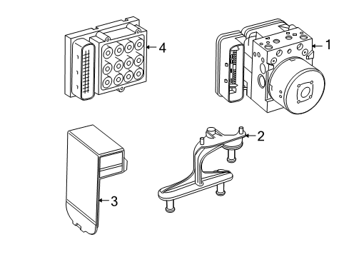2010 Mercedes-Benz GLK350 ABS Components