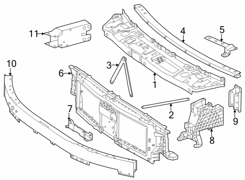 2023 Mercedes-Benz GLC300 Radiator Support Diagram 1