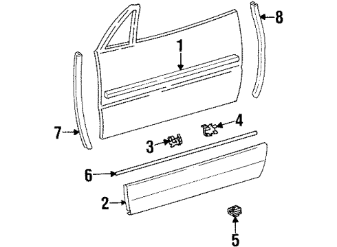 1997 Mercedes-Benz SL320 Exterior Trim - Door