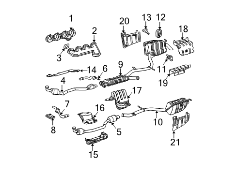 2004 Mercedes-Benz E320 Exhaust Components, Exhaust Manifold