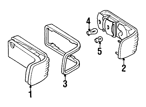 Combination Lamp Assembly Diagram for 107-820-41-64