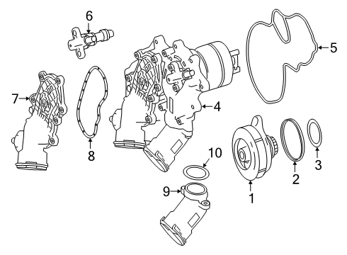 2020 Mercedes-Benz S560 Water Pump