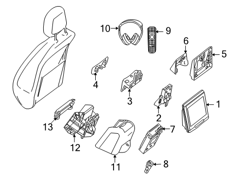 2010 Mercedes-Benz GLK350 Entertainment System Components