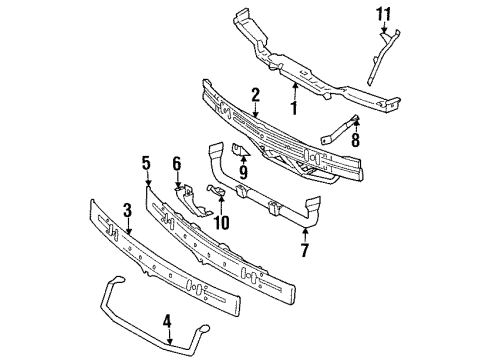 1994 Mercedes-Benz E420 Radiator Support