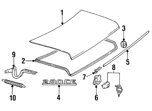 Weatherstrip Diagram for 123-758-00-98-64