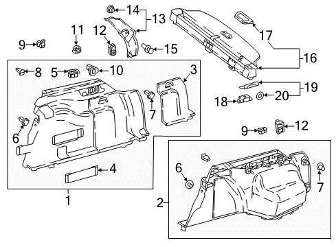 2018 Mercedes-Benz E63 AMG S Interior Trim - Rear Body Diagram 3