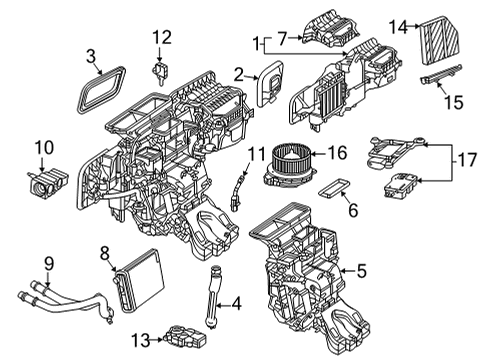 Evaporator Assembly Diagram for 167-830-28-05